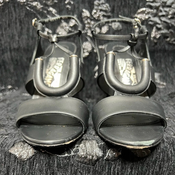 Salvatore Ferragamo ‘Galilea’ Black Sandals, Size US 7 - Picture 5 of 12